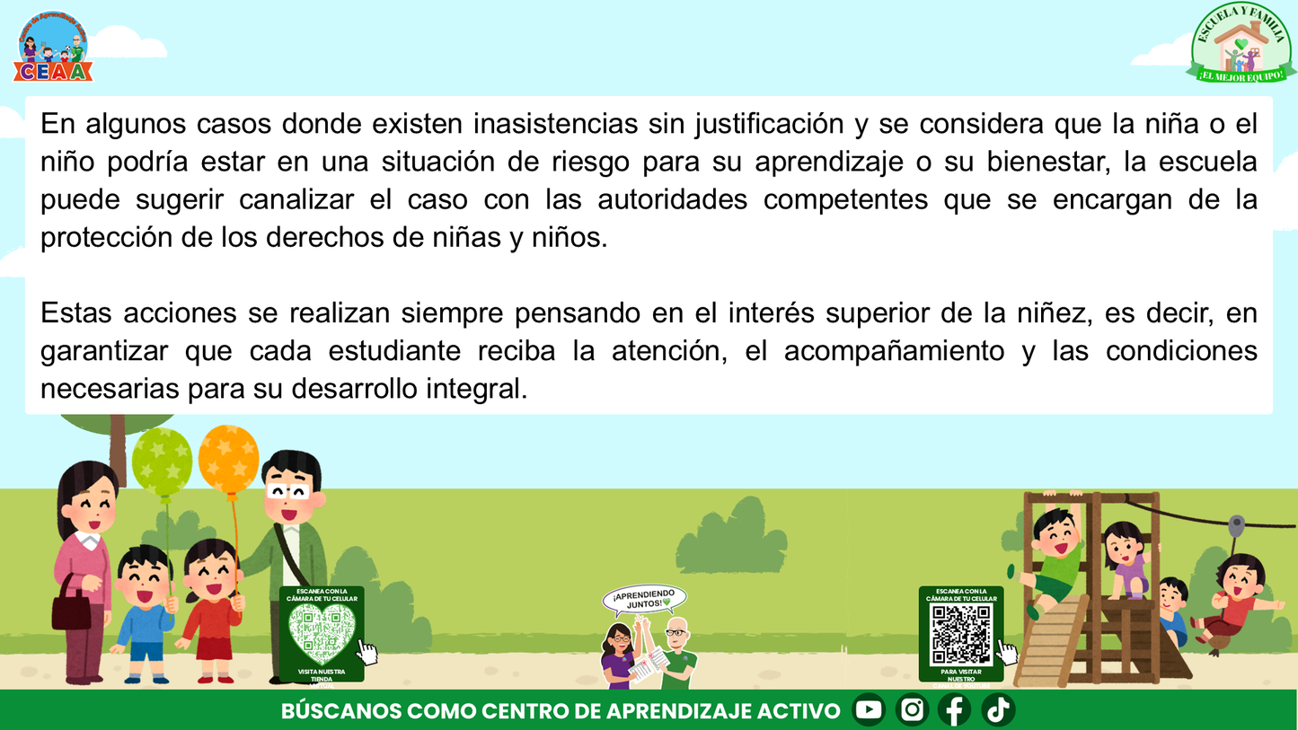 ESCUELA Y FAMILIA: ¿POR QUÉ ES IMPORTANTE LA ASISTENCIA Y LA PUNTUALIDAD DE MIS HIJOS? Editable en PowerPoint