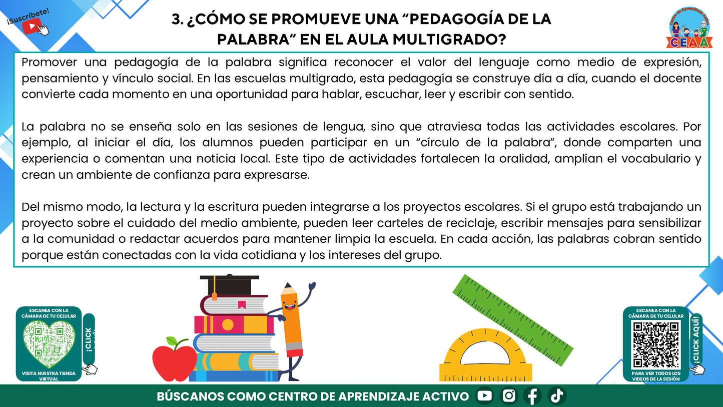 Resumen Gráfico CTE Multigrado TEMA 4: ¿CÓMO ENSEÑAR A LEER Y ESCRIBIR EN AULAS MULTIGRADO CON SENTIDO Y PROPÓSITO? (Editable en PowerPoint)