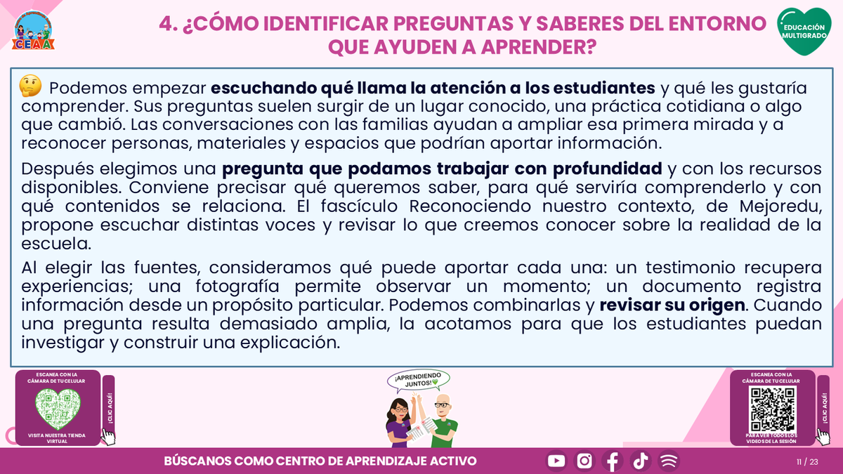Resumen CTE del Tema 5 Educación Multigrado: LA COMUNIDAD Y EL APRENDIZAJE EN EL AULA ¿CÓMO CONSTRUIR EXPERIENCIAS CON LAS FAMILIAS Y LOS SABERES DE NUESTRO ENTORNO? editable en PowerPoint