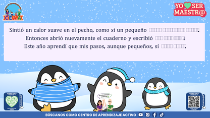 Historias para Maestros Taller Intensivo Maestros Enero 2026 - LOS PINGÜINOS Y EL CUADERNO DEL HIELO NUEVO (Editable en PowerPoint)