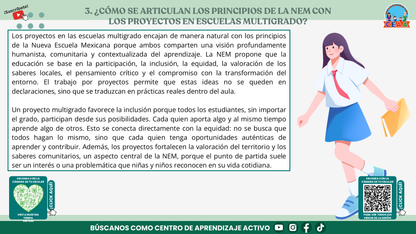 Resumen Gráfico CTE Multigrado TEMA 3: ¿CÓMO ES EL TRABAJO POR PROYECTOS EN AULAS MULTIGRADO? (Editable en PowerPoint)