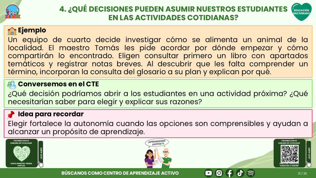 Resumen CTE del Tema 3 Educación Multigrado: AUTONOMÍA PARA APRENDER EN EL AULA ¿CÓMO ACOMPAÑAR DECISIONES, COLABORACIÓN Y RESPONSABILIDAD EN EL APRENDIZAJE? editable en PowerPoint