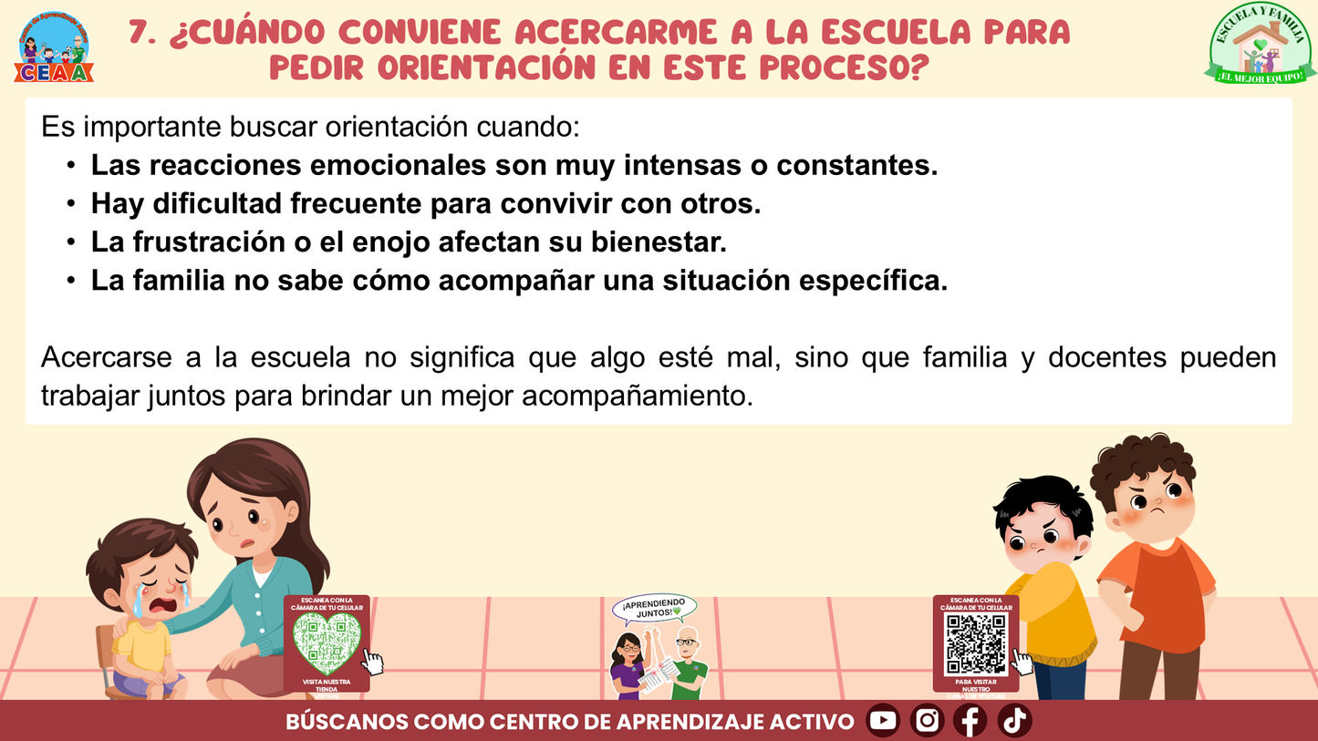 ESCUELA Y FAMILIA: ¿Cómo enseñar a nuestras hijas e hijos a expresar asertivamente y gestionar sus emociones? Editable en PowerPoint