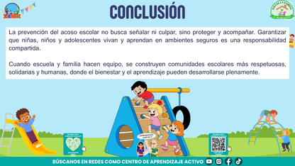ESCUELA Y FAMILIA: JUNTOS EN LA PREVENCIÓN DEL ACOSO ESCOLAR Editable en PowerPoint