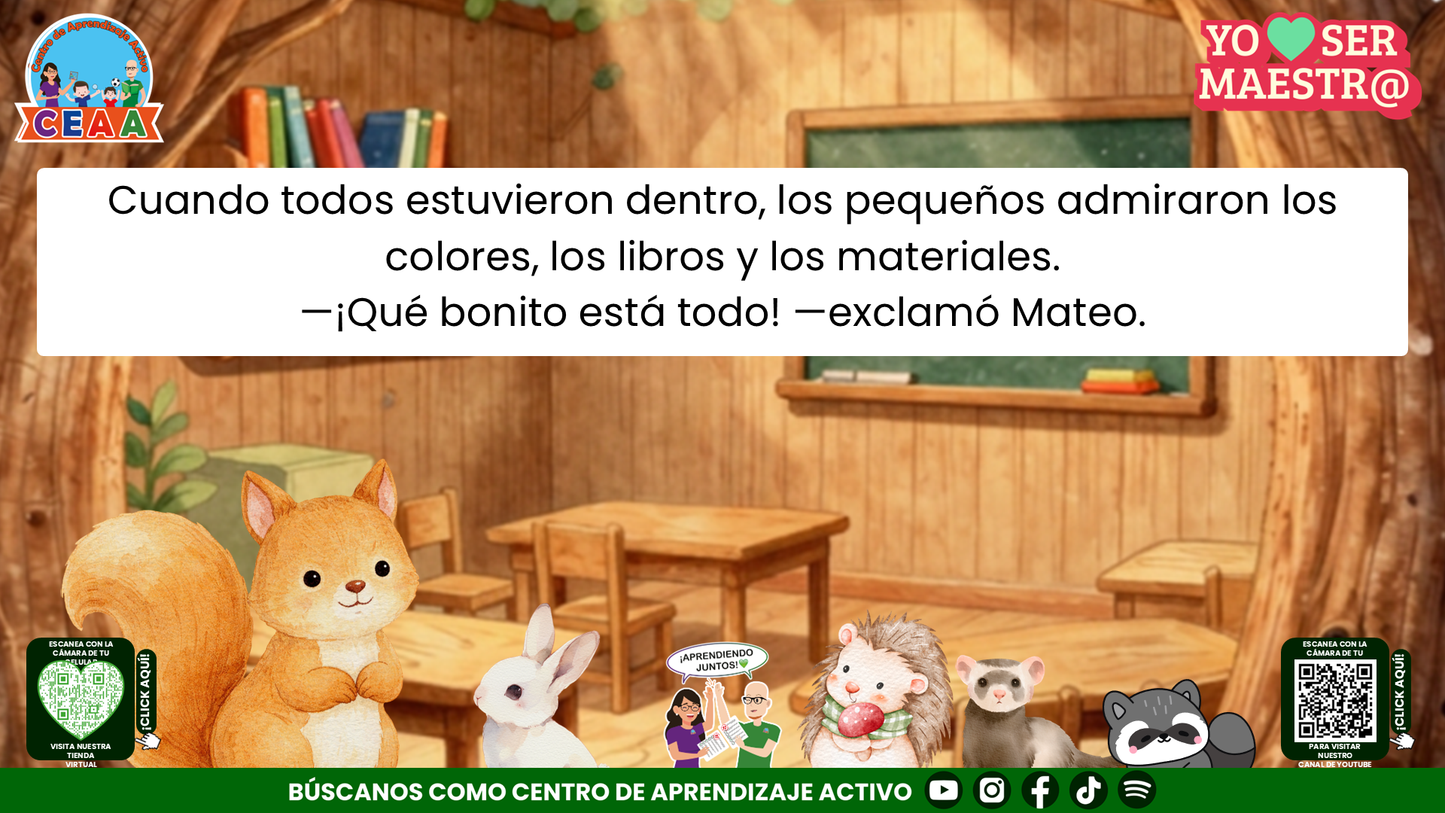 Historias para Maestros - Clara, la ardilla y la puerta del primer día Editable en PowerPoint