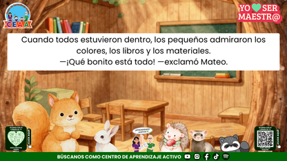 Historias para Maestros - Clara, la ardilla y la puerta del primer día Editable en PowerPoint