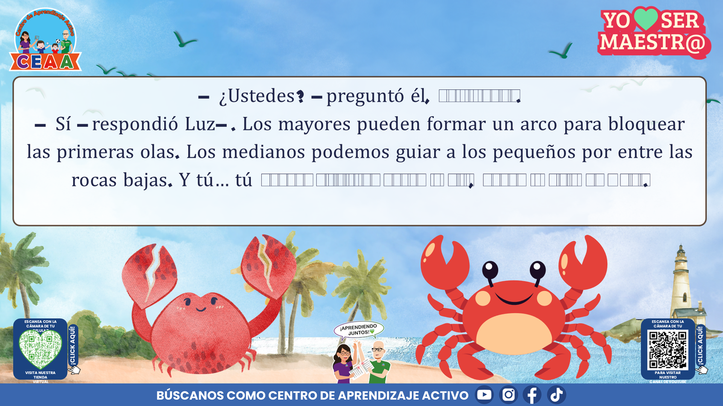 Historias para Maestros Multigrado - EL FARO DE LOS CANGREJOS ROJOS (Editable en PowerPoint)