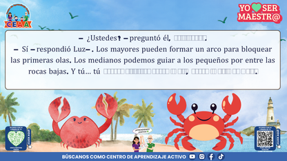 Historias para Maestros Multigrado - EL FARO DE LOS CANGREJOS ROJOS (Editable en PowerPoint)