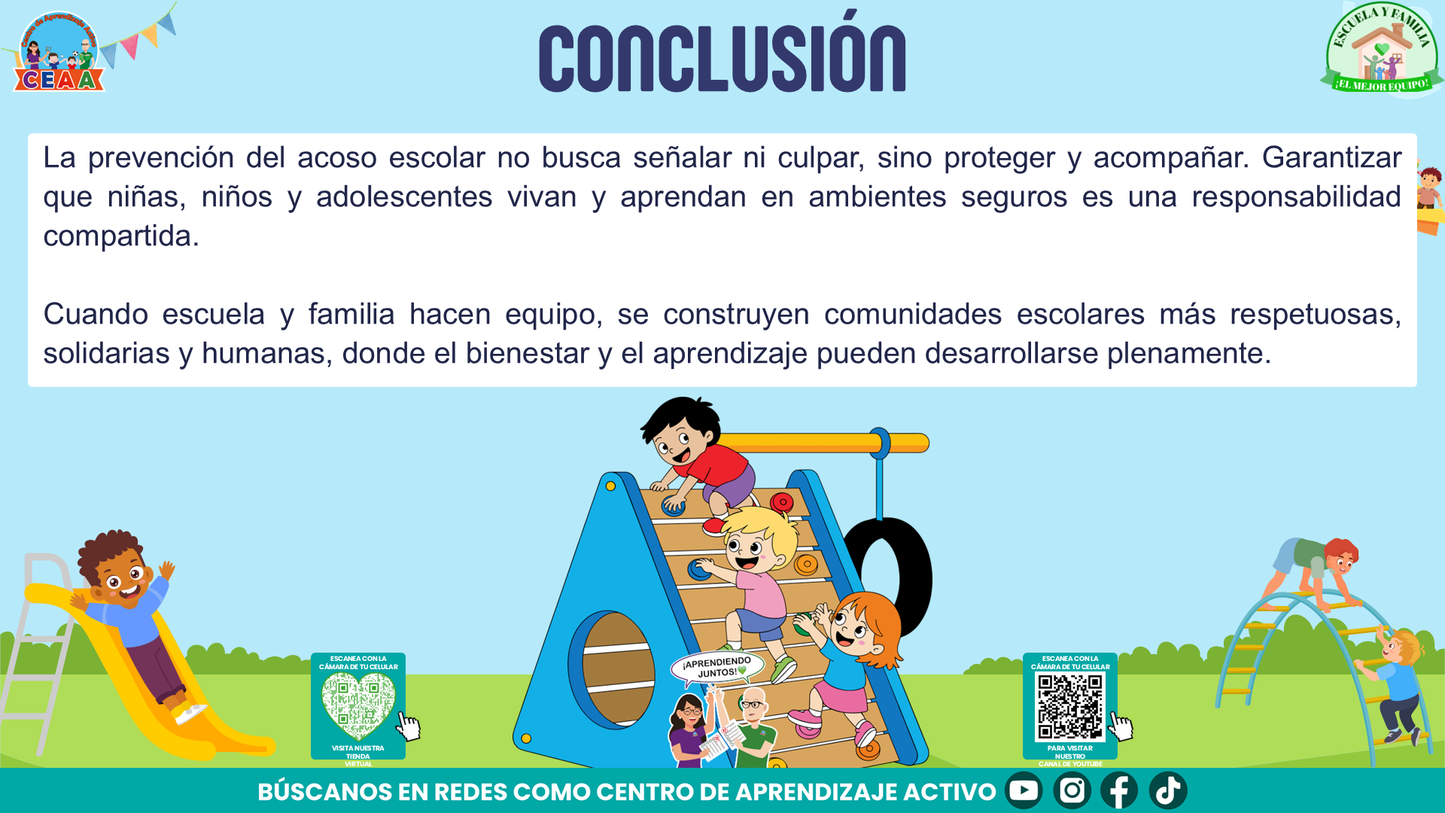 ESCUELA Y FAMILIA: JUNTOS EN LA PREVENCIÓN DEL ACOSO ESCOLAR (Editable en PowerPoint)