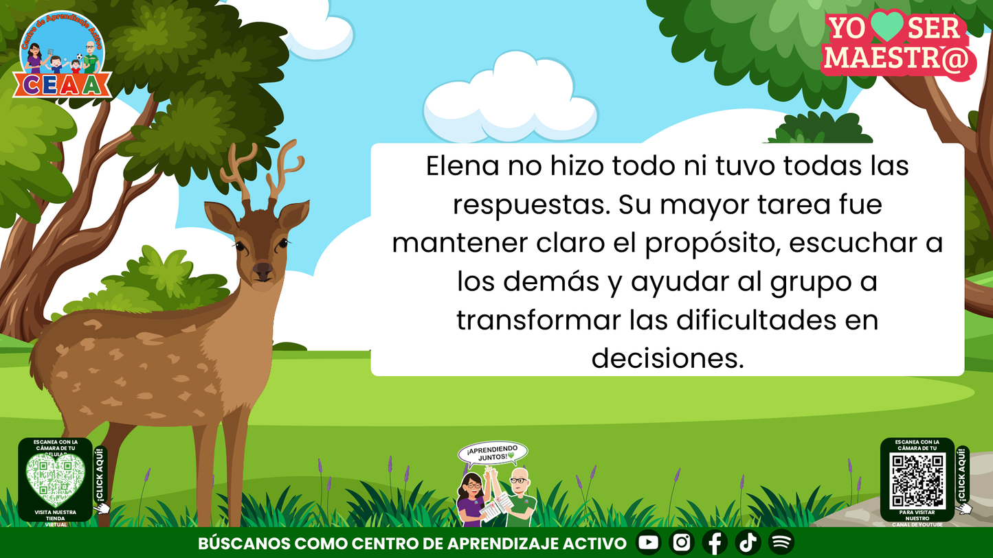Historias para Maestros - Elena, la cierva y el camino después de la tormenta Editable en PowerPoint