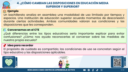 Resumen CTE Sesión 1 Tema: NUEVO ACUERDO 09/09/26 SOBRE EL USO RESPONSABLE Y SEGURO DE DISPOSITIVOS DIGITALES PERSONALES Y TECNOLOGÍAS DE APRENDIZAJE ¿QUÉ NOS CORRESPONDE HACER COMO ESCUELA? editable en PowerPoint