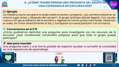 Resumen CTE del Tema 2 Educación Preescolar: CURIOSIDAD Y PENSAMIENTO CIENTÍFICO  ¿CÓMO ACOMPAÑAR LAS PREGUNTAS DE NIÑAS Y NIÑOS PARA CONOCER SU ENTORNO? editable en PowerPoint