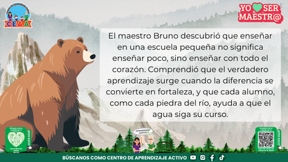 Historias para Maestros Multigrado - EL OSO Y LA ESCUELA DE LA MONTAÑA (Editable en PowerPoint)