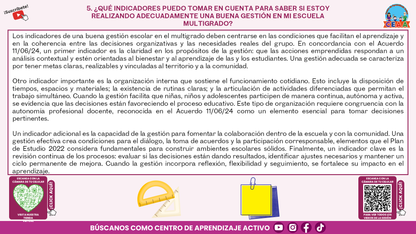 Resumen Gráfico CTE Multigrado TEMA 5: ¿QUÉ ES Y CÓMO SE LOGRA LA GESTIÓN ESCOLAR EN LAS ESCUELAS MULTIGRADO? (Editable en PowerPoint)