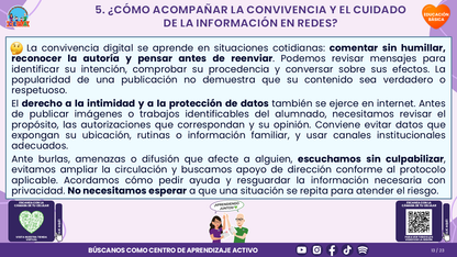 Resumen CTE del Tema 4 Educación Básica: PANTALLAS, REDES SOCIALES E INTELIGENCIA ARTIFICIAL ¿CÓMO ACOMPAÑAR UN USO CRÍTICO, SEGURO Y CON SENTIDO PARA APRENDER? editable en PowerPoint
