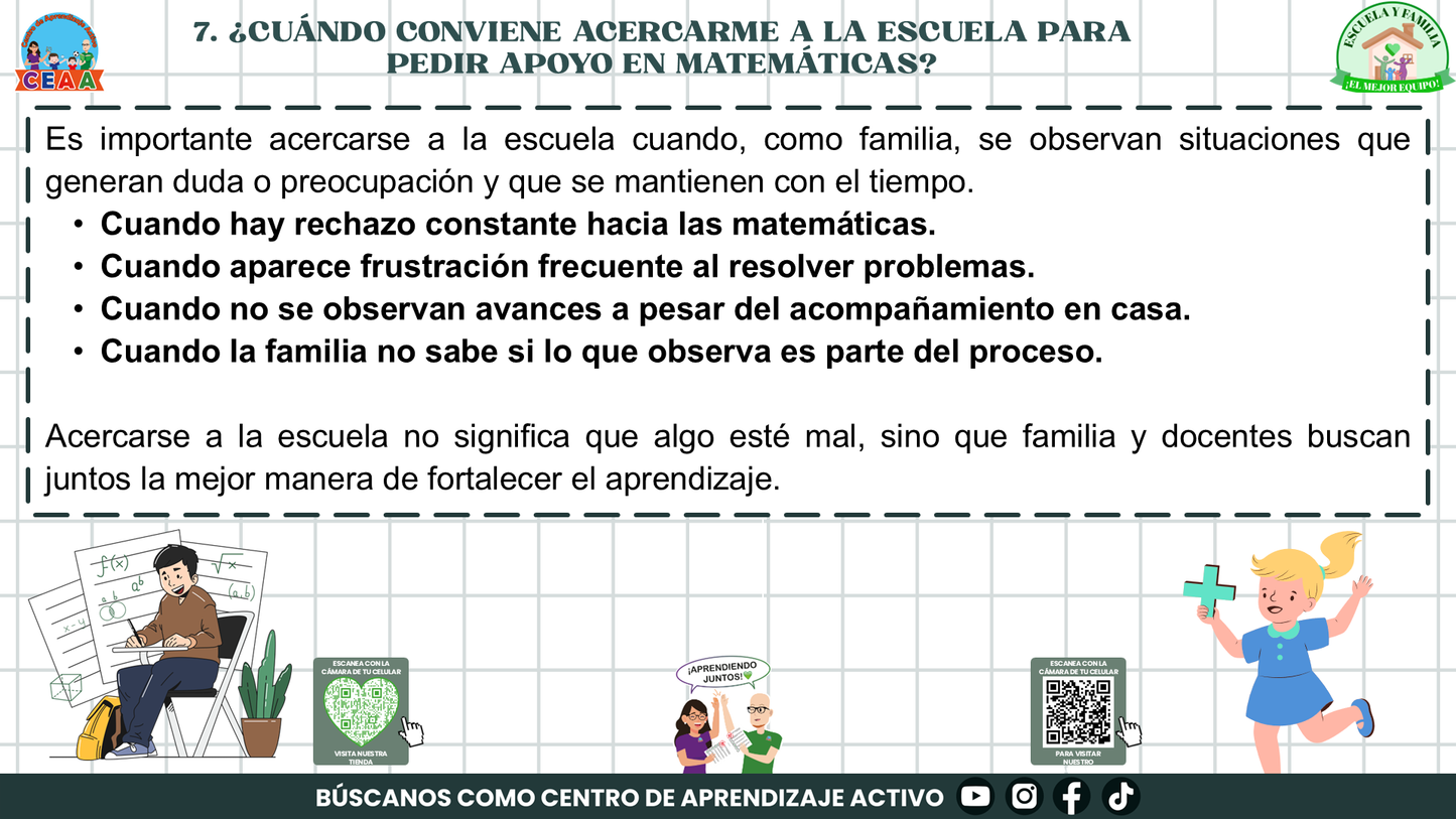 ESCUELA Y FAMILIA: ¿CÓMO APRENDEN MATEMÁTICAS MIS HIJOS E HIJAS EN LA ESCUELA? (Editable en PowerPoint)