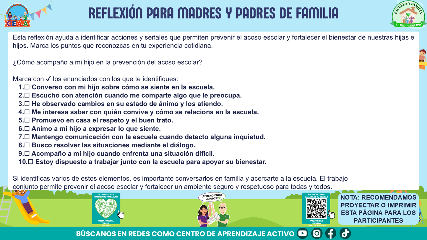 ESCUELA Y FAMILIA: JUNTOS EN LA PREVENCIÓN DEL ACOSO ESCOLAR Editable en PowerPoint