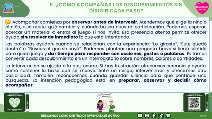 Resumen CTE del Tema 2 Educación Inicial:  EXPLORACIÓN E INVESTIGACIÓN DEL MUNDO EN EDUCACIÓN INICIAL ¿CÓMO ACOMPAÑAR LA CURIOSIDAD DESDE LAS PRIMERAS EXPERIENCIAS? editable en PowerPoint