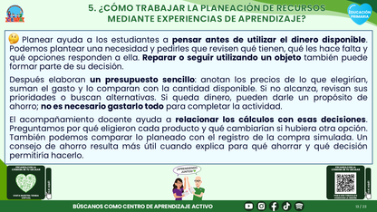 Resumen CTE del Tema 1 Educación Primaria: EDUCACIÓN FINANCIERA  ¿CÓMO APRENDER A TOMAR DECISIONES SOBRE LOS RECURSOS Y EL CONSUMO EN LA PRIMARIA? editable en PowerPoint