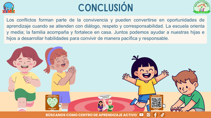 ESCUELA Y FAMILIA: ¿Qué hacer y cómo resolver conflictos entre estudiantes de manera adecuada? (Editable en PowerPoint)