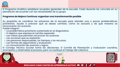 Resumen: CONSEJO CONSEJO TÉCNICO ESCOLAR FASE INTENSIVA CICLO ESCOLAR 2026-2027 - PROGRAMA ANALÍTICO Y PROGRAMA DE MEJORA CONTINUA - ¿EN QUÉ SE PARECEN Y EN QUÉ SON DIFERENTES? Editable en PowerPoint
