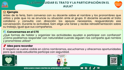 Resumen CTE del Tema 5 Educación Básica: INFANCIAS Y ADOLESCENCIAS TRANS Y NO BINARIAS ¿CÓMO CONSTRUIR UNA ESCUELA DONDE TODAS LAS PERSONAS SE SIENTAN RESPETADAS Y PUEDAN APRENDER? editable en PowerPoint
