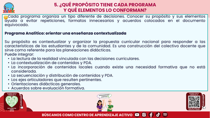 RESUMEN Y ACOMPAÑAMIENTO DOCENTE TEMA: PROGRAMA ANALÍTICO Y PROGRAMA DE MEJORA CONTINUA ¿EN QUÉ SE PARECEN Y EN QUÉ SON DIFERENTES? Editable en PowerPoint