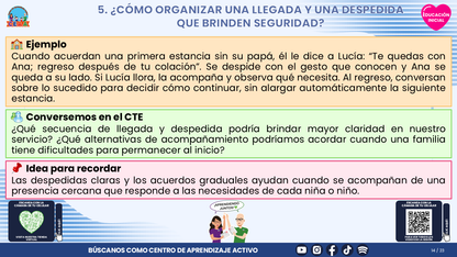 Resumen CTE del Tema 1 Educación Inicial: ADAPTACIÓN Y SEPARACIÓN ¿CÓMO ACOMPAÑAR A BEBÉS, NIÑAS, NIÑOS Y FAMILIAS CON CONFIANZA Y CUIDADO? editable en PowerPoint