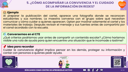Resumen CTE del Tema 4 Educación Básica: PANTALLAS, REDES SOCIALES E INTELIGENCIA ARTIFICIAL ¿CÓMO ACOMPAÑAR UN USO CRÍTICO, SEGURO Y CON SENTIDO PARA APRENDER? editable en PowerPoint