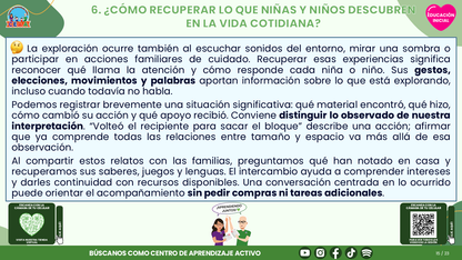 Resumen CTE del Tema 2 Educación Inicial:  EXPLORACIÓN E INVESTIGACIÓN DEL MUNDO EN EDUCACIÓN INICIAL ¿CÓMO ACOMPAÑAR LA CURIOSIDAD DESDE LAS PRIMERAS EXPERIENCIAS? editable en PowerPoint