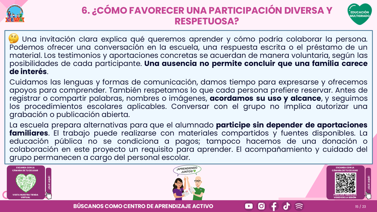 Resumen CTE del Tema 5 Educación Multigrado: LA COMUNIDAD Y EL APRENDIZAJE EN EL AULA ¿CÓMO CONSTRUIR EXPERIENCIAS CON LAS FAMILIAS Y LOS SABERES DE NUESTRO ENTORNO? editable en PowerPoint