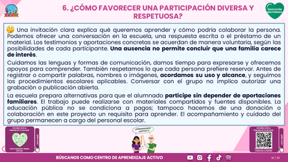 Resumen CTE del Tema 5 Educación Multigrado: LA COMUNIDAD Y EL APRENDIZAJE EN EL AULA ¿CÓMO CONSTRUIR EXPERIENCIAS CON LAS FAMILIAS Y LOS SABERES DE NUESTRO ENTORNO? editable en PowerPoint