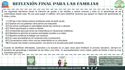 ESCUELA Y FAMILIA: ¿CÓMO APRENDEN MATEMÁTICAS MIS HIJOS E HIJAS EN LA ESCUELA? (Editable en PowerPoint)