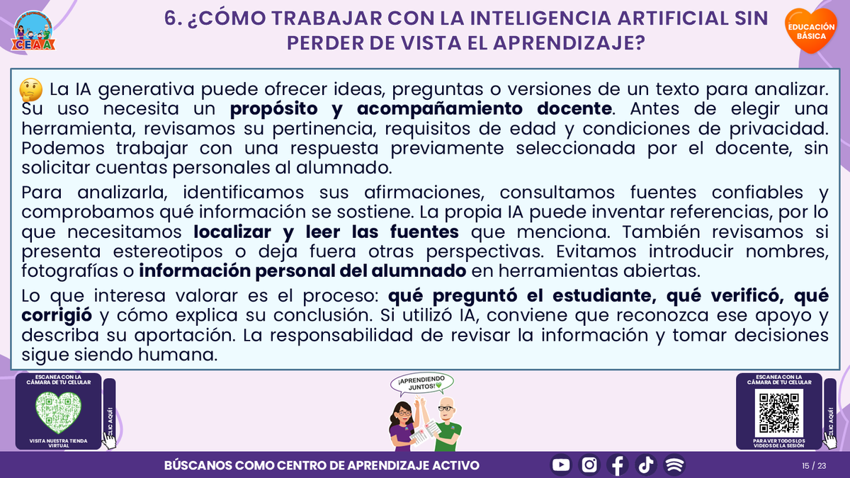 Resumen CTE del Tema 4 Educación Básica: PANTALLAS, REDES SOCIALES E INTELIGENCIA ARTIFICIAL ¿CÓMO ACOMPAÑAR UN USO CRÍTICO, SEGURO Y CON SENTIDO PARA APRENDER? editable en PowerPoint