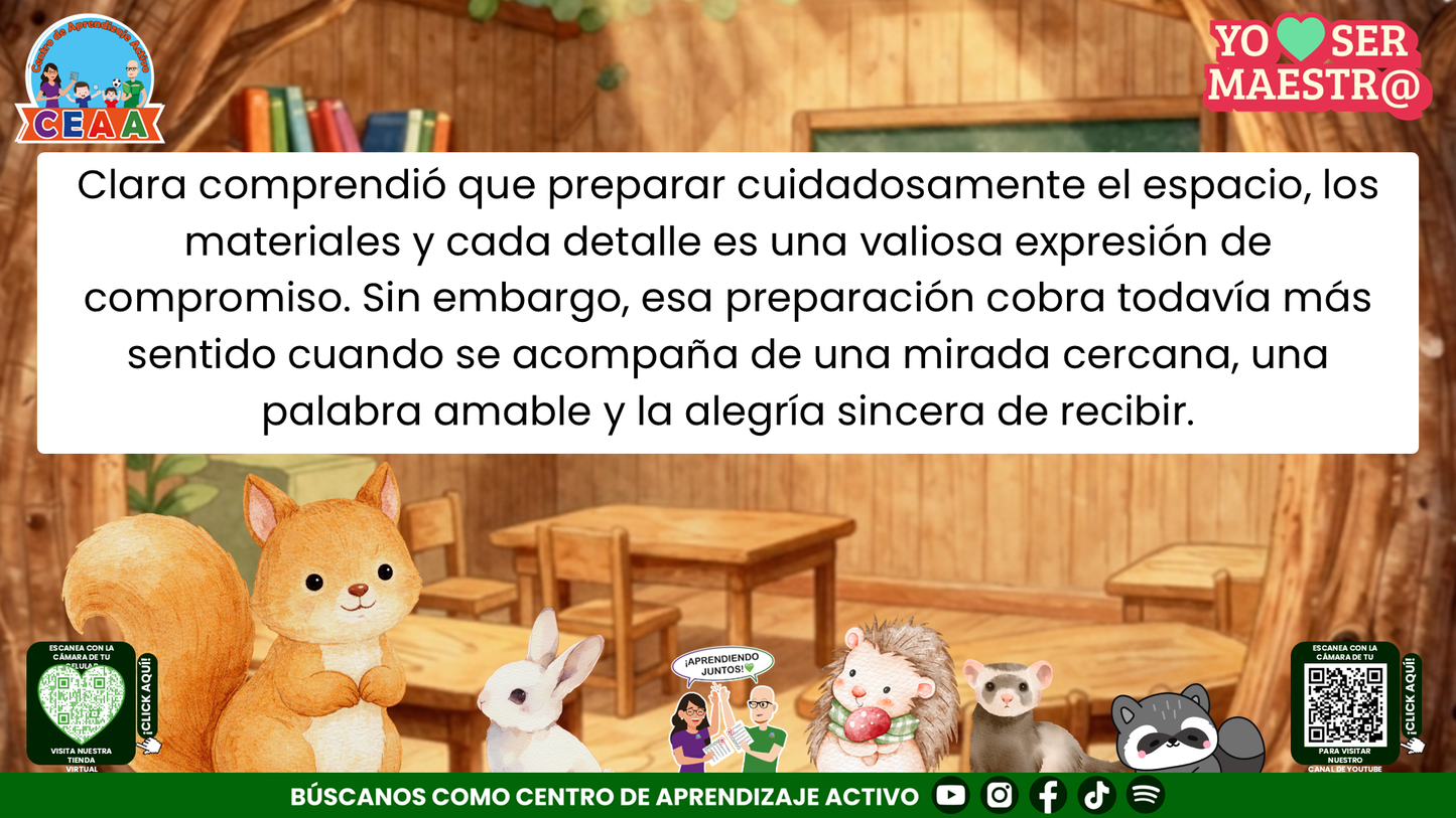 Historias para Maestros - Clara, la ardilla y la puerta del primer día Editable en PowerPoint