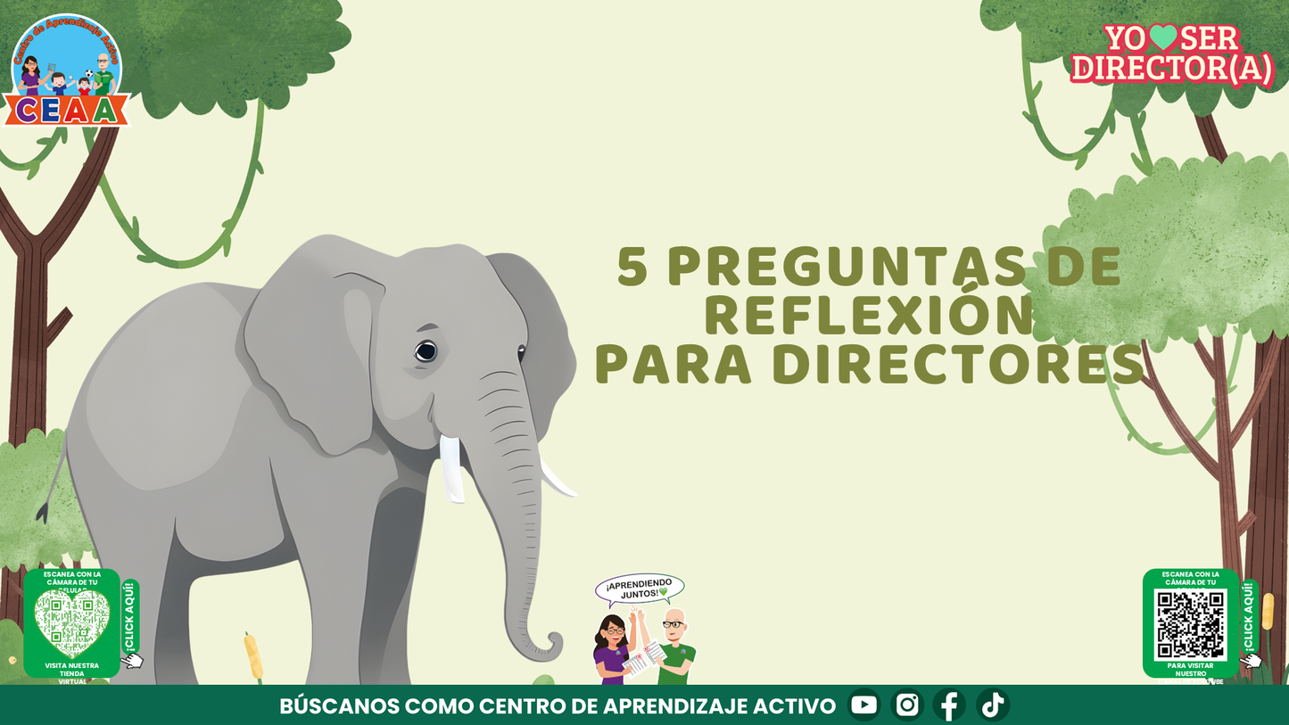 Historias para Maestros Taller Intensivo Directores Enero 2026 - LA ELEFANTA Y EL SENDERO QUE NADIE HABÍA RECORRIDO (Editable en PowerPoint)