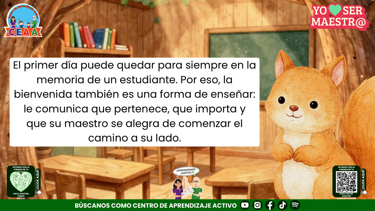 Historias para Maestros - Clara, la ardilla y la puerta del primer día Editable en PowerPoint