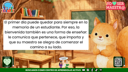 Historias para Maestros - Clara, la ardilla y la puerta del primer día Editable en PowerPoint