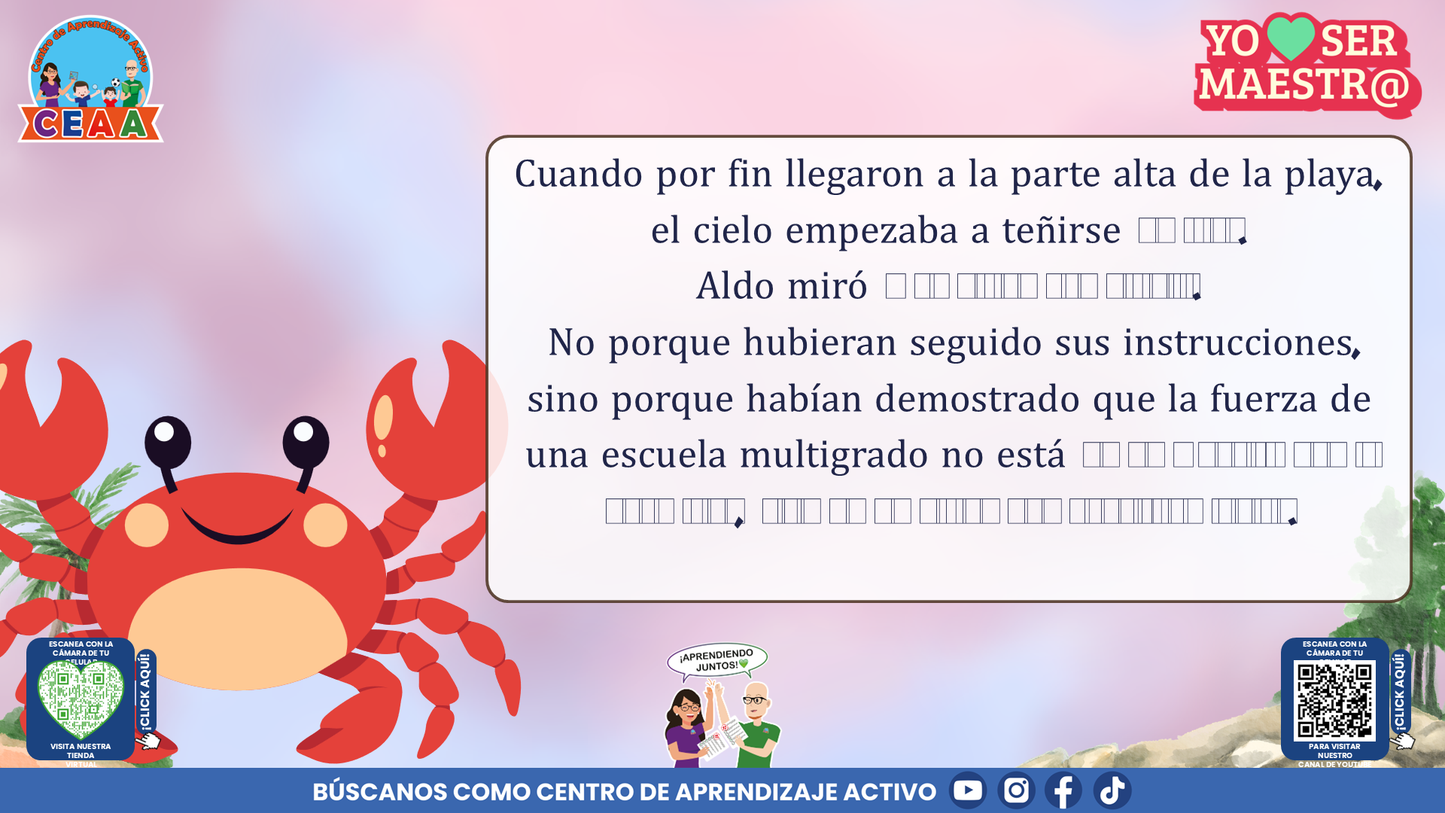 Historias para Maestros Multigrado - EL FARO DE LOS CANGREJOS ROJOS (Editable en PowerPoint)