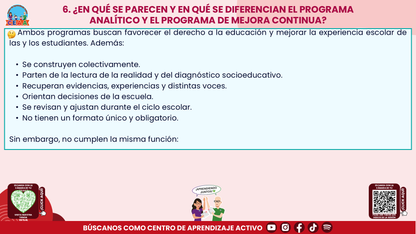 Resumen: CONSEJO CONSEJO TÉCNICO ESCOLAR FASE INTENSIVA CICLO ESCOLAR 2026-2027 - PROGRAMA ANALÍTICO Y PROGRAMA DE MEJORA CONTINUA - ¿EN QUÉ SE PARECEN Y EN QUÉ SON DIFERENTES? Editable en PowerPoint
