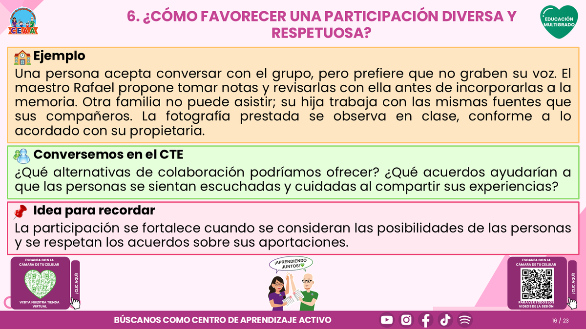 Resumen CTE del Tema 5 Educación Multigrado: LA COMUNIDAD Y EL APRENDIZAJE EN EL AULA ¿CÓMO CONSTRUIR EXPERIENCIAS CON LAS FAMILIAS Y LOS SABERES DE NUESTRO ENTORNO? editable en PowerPoint