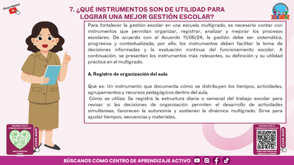 Resumen Gráfico CTE Multigrado TEMA 5: ¿QUÉ ES Y CÓMO SE LOGRA LA GESTIÓN ESCOLAR EN LAS ESCUELAS MULTIGRADO? (Editable en PowerPoint)