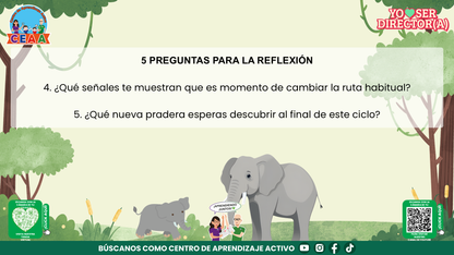 Historias para Maestros Taller Intensivo Directores Enero 2026 - LA ELEFANTA Y EL SENDERO QUE NADIE HABÍA RECORRIDO (Editable en PowerPoint)