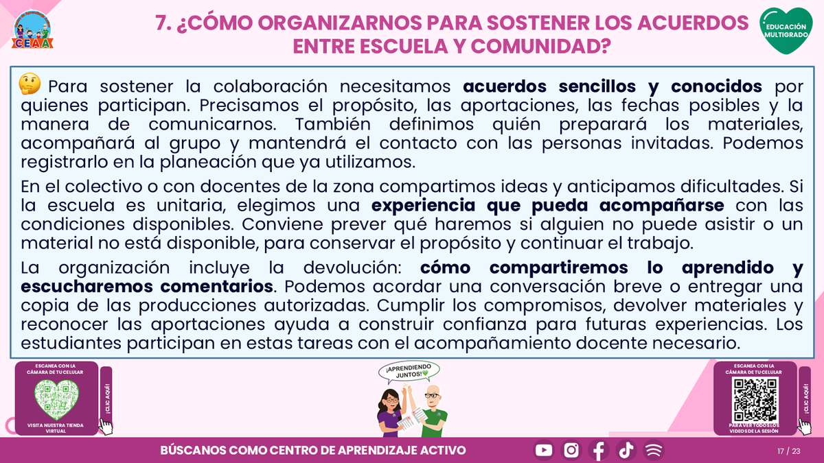 Resumen CTE del Tema 5 Educación Multigrado: LA COMUNIDAD Y EL APRENDIZAJE EN EL AULA ¿CÓMO CONSTRUIR EXPERIENCIAS CON LAS FAMILIAS Y LOS SABERES DE NUESTRO ENTORNO? editable en PowerPoint