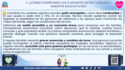 Resumen CTE del Tema 1 Educación Inicial: ADAPTACIÓN Y SEPARACIÓN ¿CÓMO ACOMPAÑAR A BEBÉS, NIÑAS, NIÑOS Y FAMILIAS CON CONFIANZA Y CUIDADO? editable en PowerPoint