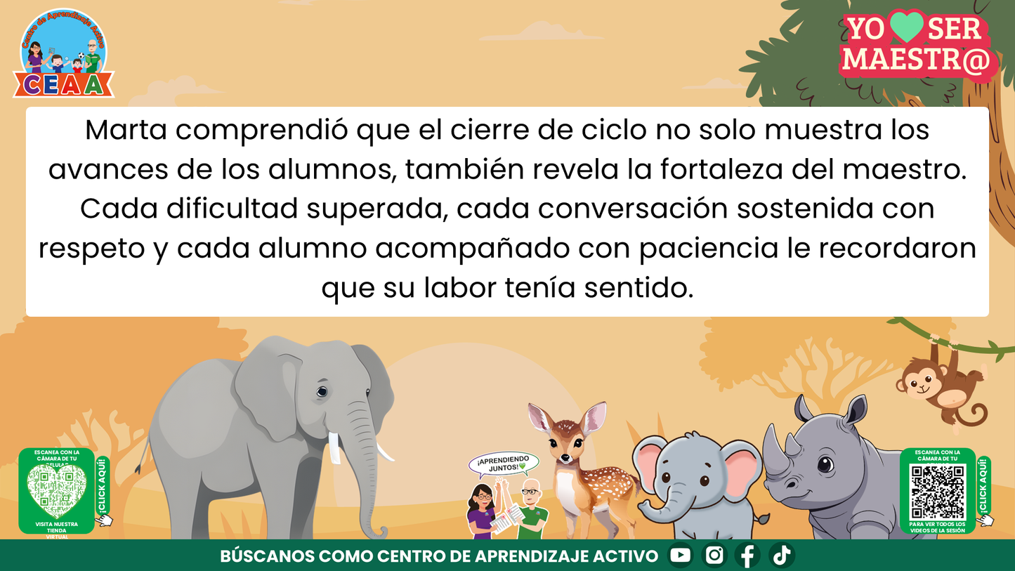 Historias para Maestros - MARTA, LA ELEFANTA MAESTRA Y SU ÁLBUM DEL ÚLTIMO DÍA editable en PowerPoint