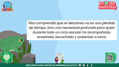 Historias para Maestros - Rita, la ranita maestra y el descanso merecido editable en PowerPoint