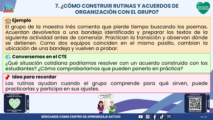 Resumen CTE del Tema 4 Educación Multigrado: ORGANIZACIÓN DEL TIEMPO Y DEL AULA ¿CÓMO CREAR CONDICIONES PARA QUE TODOS PARTICIPEN Y APRENDAN? editable en PowerPoint