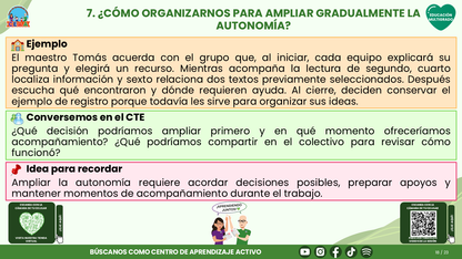 Resumen CTE del Tema 3 Educación Multigrado: AUTONOMÍA PARA APRENDER EN EL AULA ¿CÓMO ACOMPAÑAR DECISIONES, COLABORACIÓN Y RESPONSABILIDAD EN EL APRENDIZAJE? editable en PowerPoint