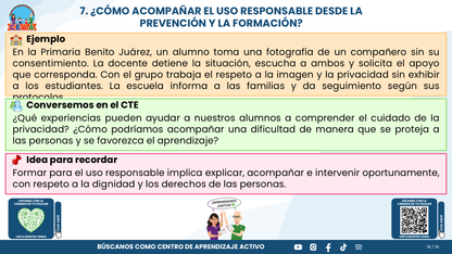 Resumen CTE Sesión 1 Tema: NUEVO ACUERDO 09/09/26 SOBRE EL USO RESPONSABLE Y SEGURO DE DISPOSITIVOS DIGITALES PERSONALES Y TECNOLOGÍAS DE APRENDIZAJE ¿QUÉ NOS CORRESPONDE HACER COMO ESCUELA? editable en PowerPoint